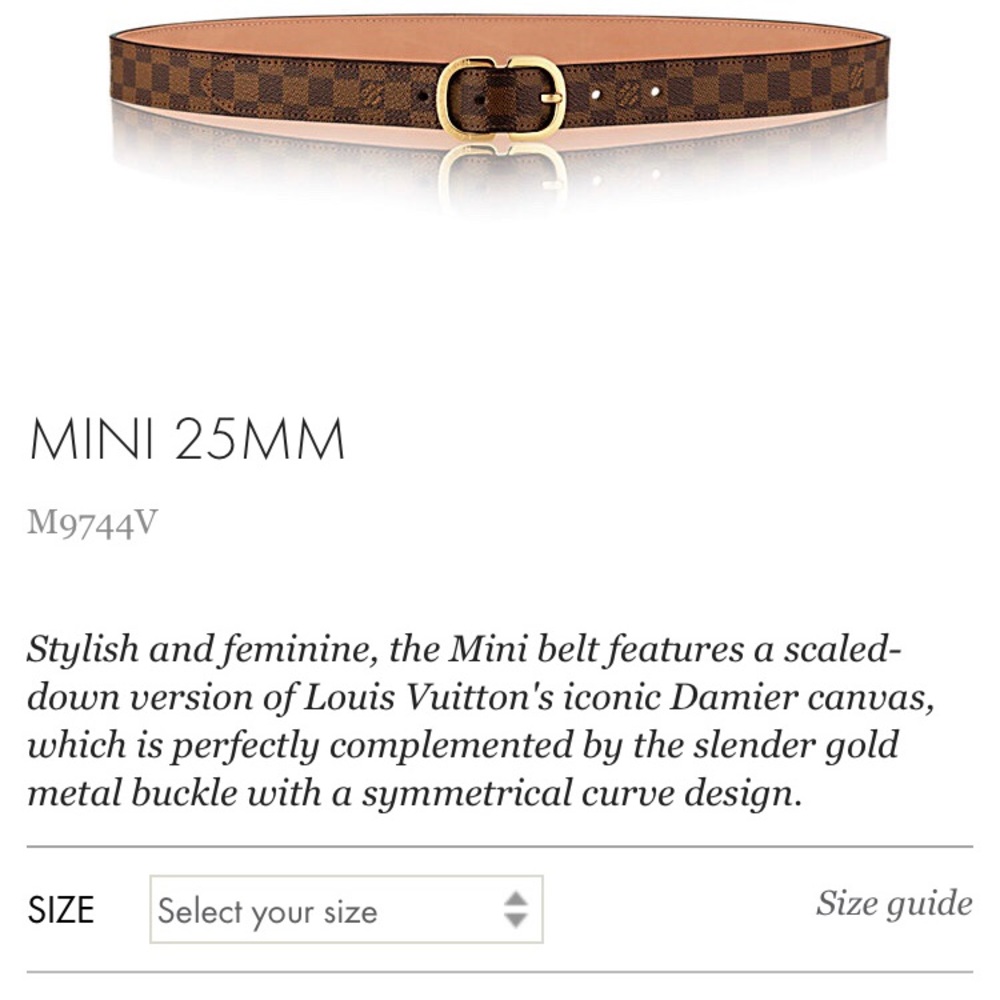 Woman’s LV belt